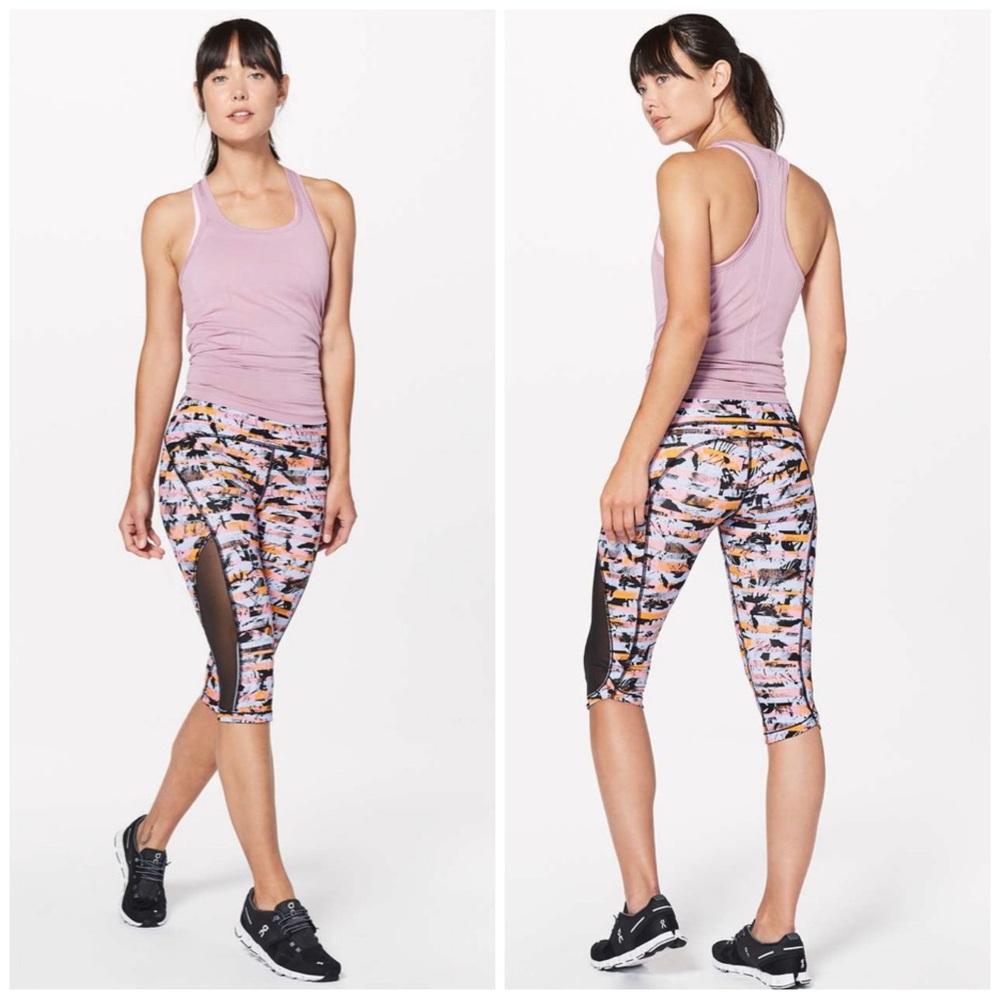Lululemon Sun Runner crop, 17" Leggings Sz. 4